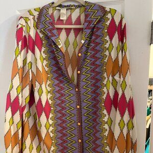 Women's Pell and Co. silk top Sz 16w